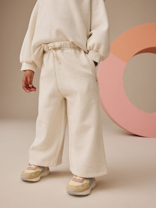 Oatmeal Wide Leg Sweat Joggers (3mths-7yrs) image 1