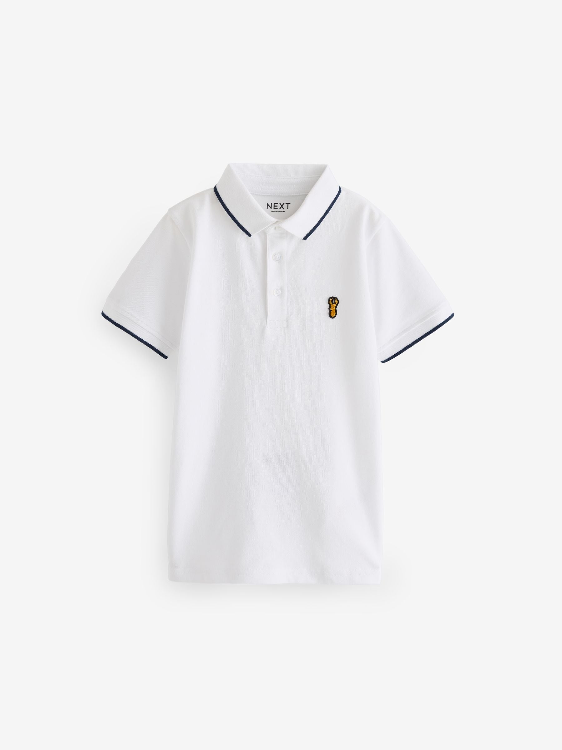 Dsiney Kidz - Blue/Navy/White Short Sleeve Polo Shirts 3 Pack (3-16yrs) image 2