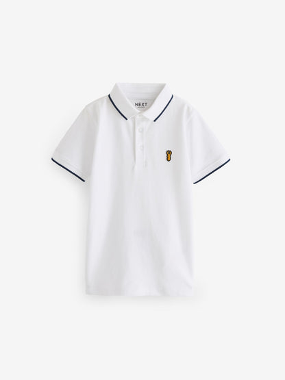 Dsiney Kidz - Blue/Navy/White Short Sleeve Polo Shirts 3 Pack (3-16yrs) image 2