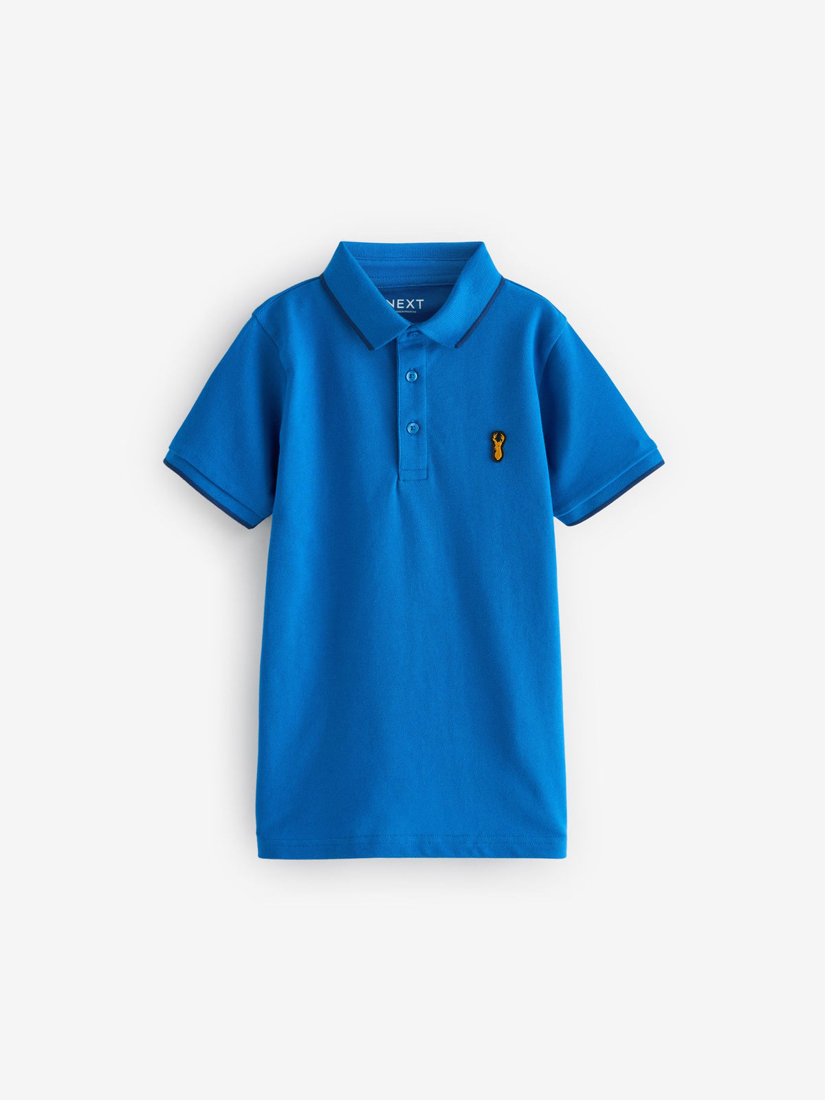 Dsiney Kidz - Blue/Navy/White Short Sleeve Polo Shirts 3 Pack (3-16yrs) image 3