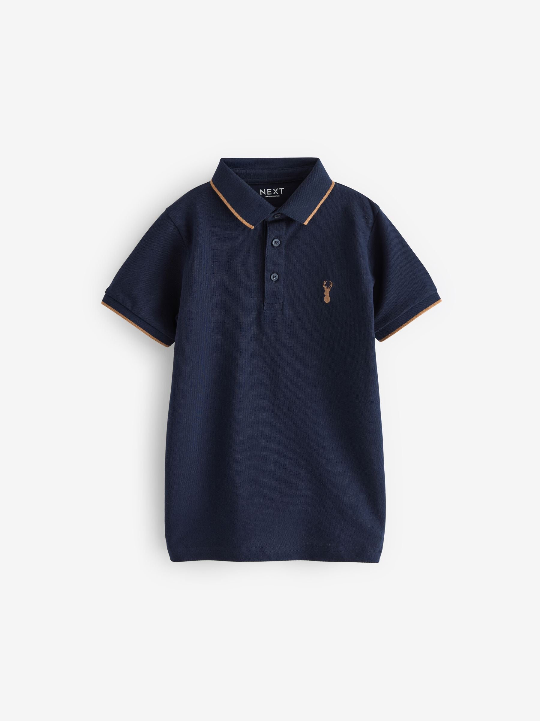 Dsiney Kidz - Blue/Navy/White Short Sleeve Polo Shirts 3 Pack (3-16yrs) image 4