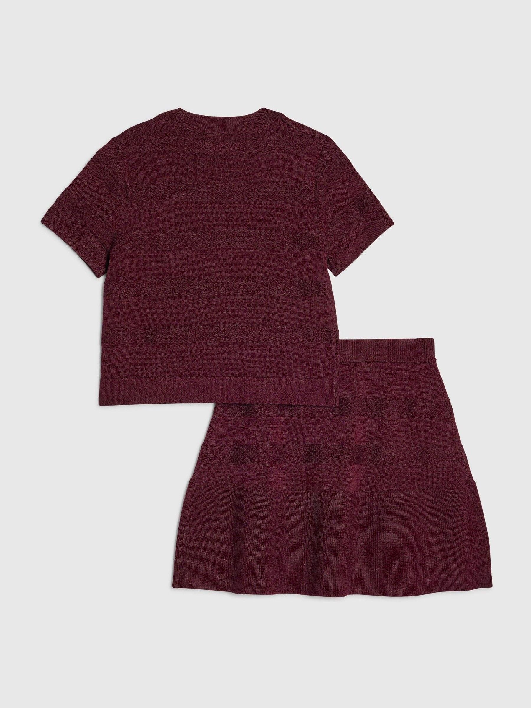 Dsiney Kidz - River Island Red Studded Top & Skirt Set image 2
