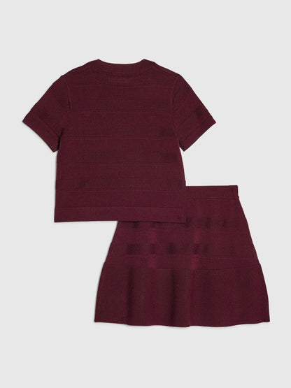 Dsiney Kidz - River Island Red Studded Top & Skirt Set image 2