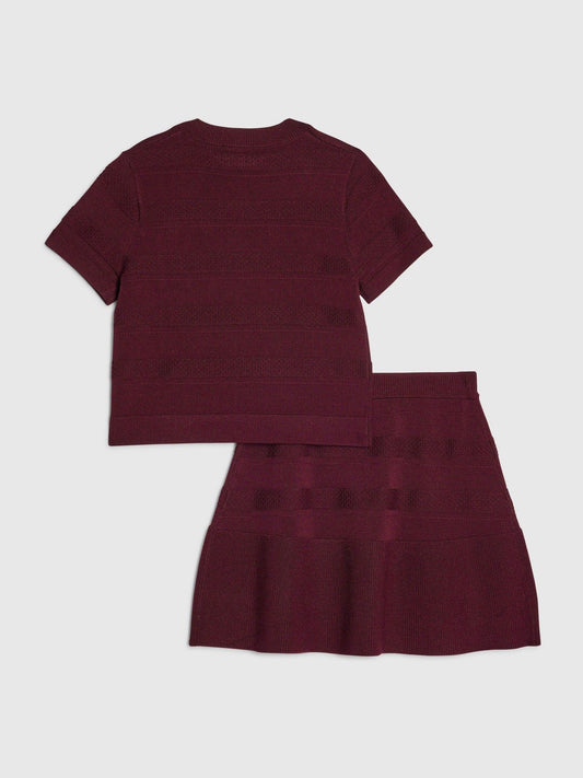 Dsiney Kidz - River Island Red Studded Top & Skirt Set image 2