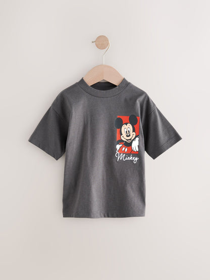 Charcoal Grey Mickey Mouse Short Sleeve T-Shirt (3mths-8yrs) image 1