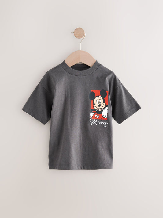 Charcoal Grey Mickey Mouse Short Sleeve T-Shirt (3mths-8yrs) image 1