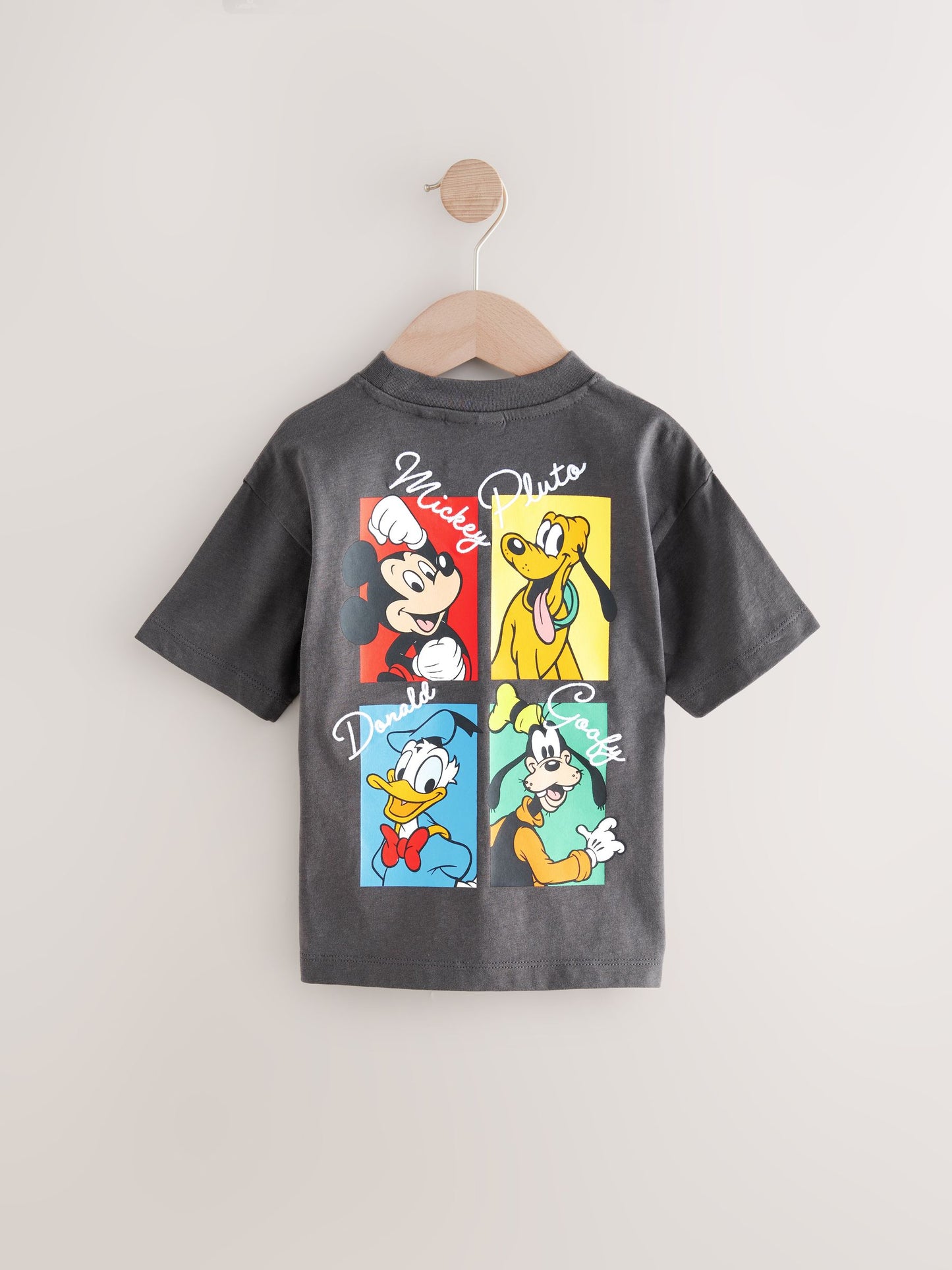 Charcoal Grey Mickey Mouse Short Sleeve T-Shirt (3mths-8yrs) image 3