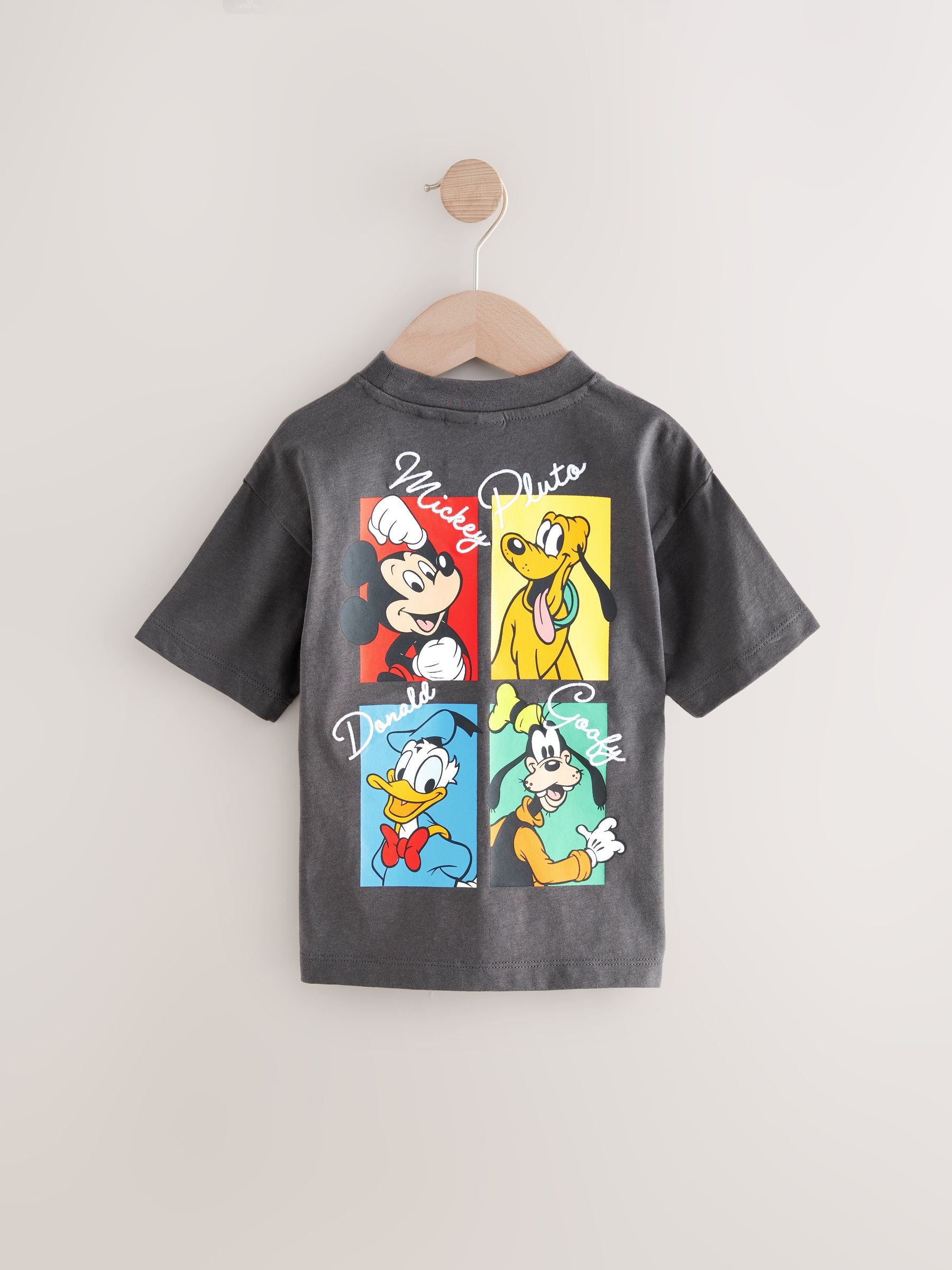 Charcoal Grey Mickey Mouse Short Sleeve T-Shirt (3mths-8yrs) image 3