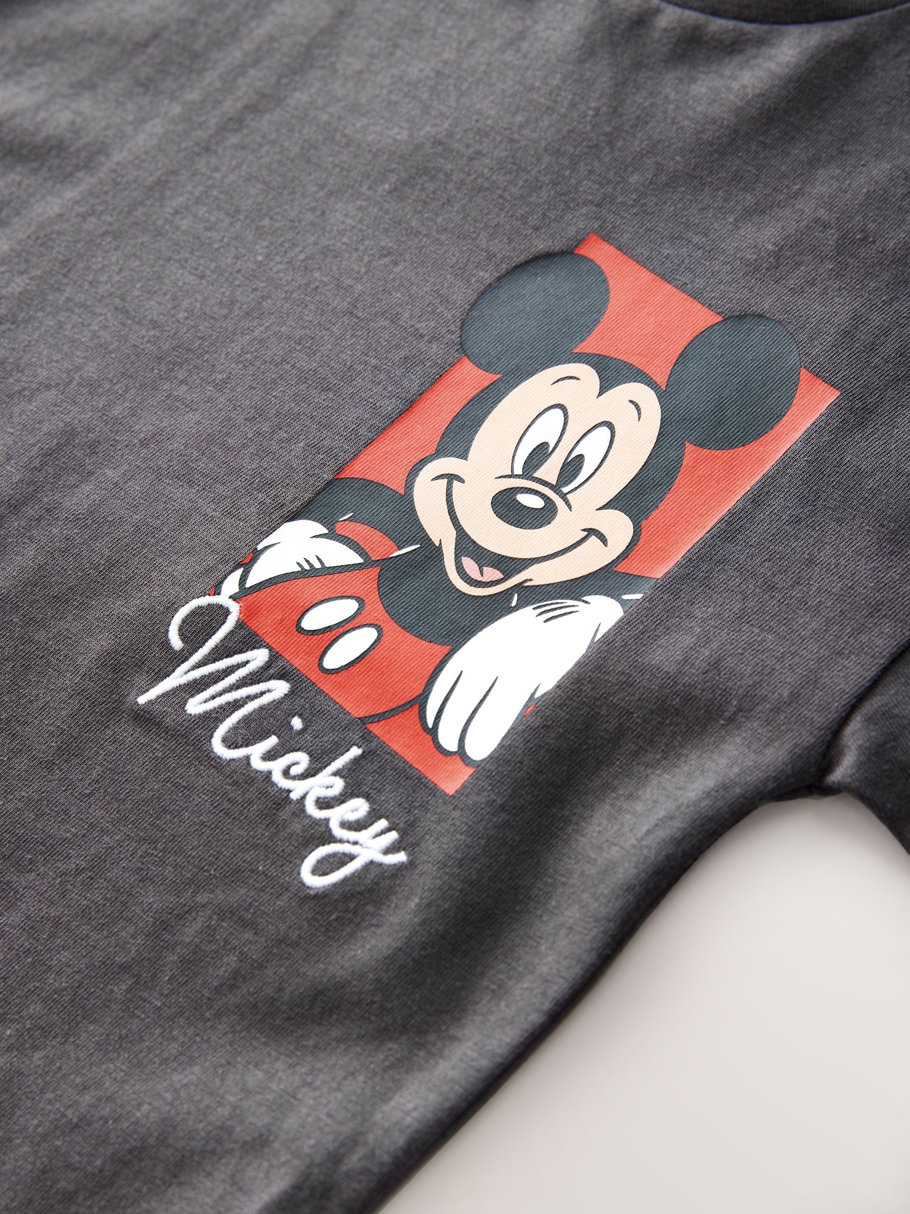 Charcoal Grey Mickey Mouse Short Sleeve T-Shirt (3mths-8yrs) image 4