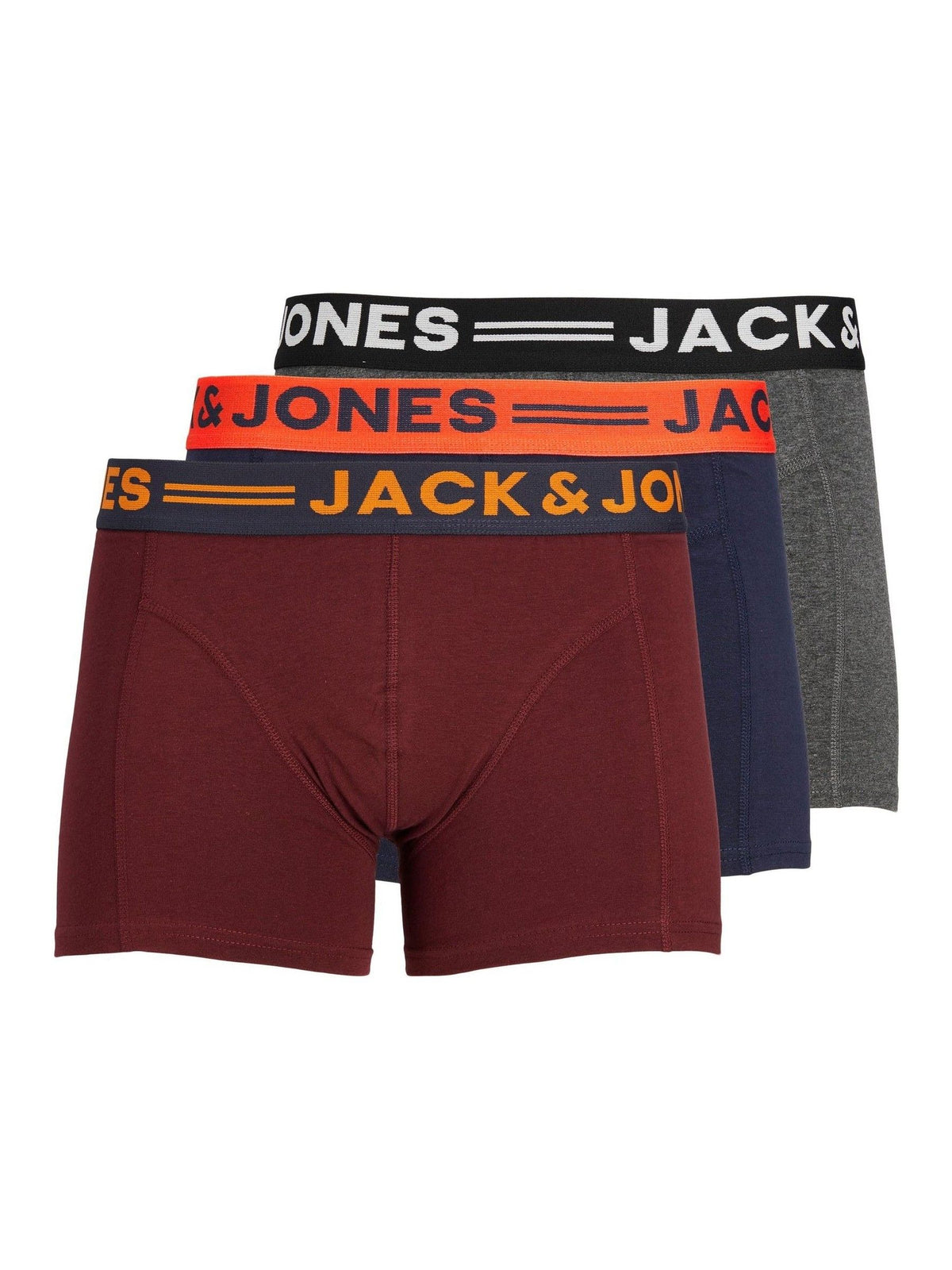 Dsiney Kidz - JACK & JONES Red/Grey/Blue Boxers 3 Pack image 5