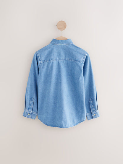 Dsiney Kidz - Blue Long Sleeve Denim Shirt (3-16yrs) image 2