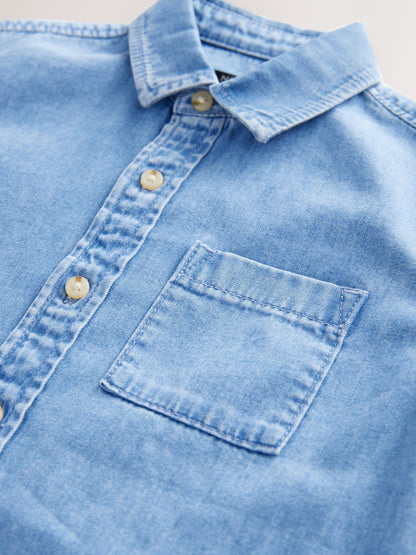 Dsiney Kidz - Blue Long Sleeve Denim Shirt (3-16yrs) image 3
