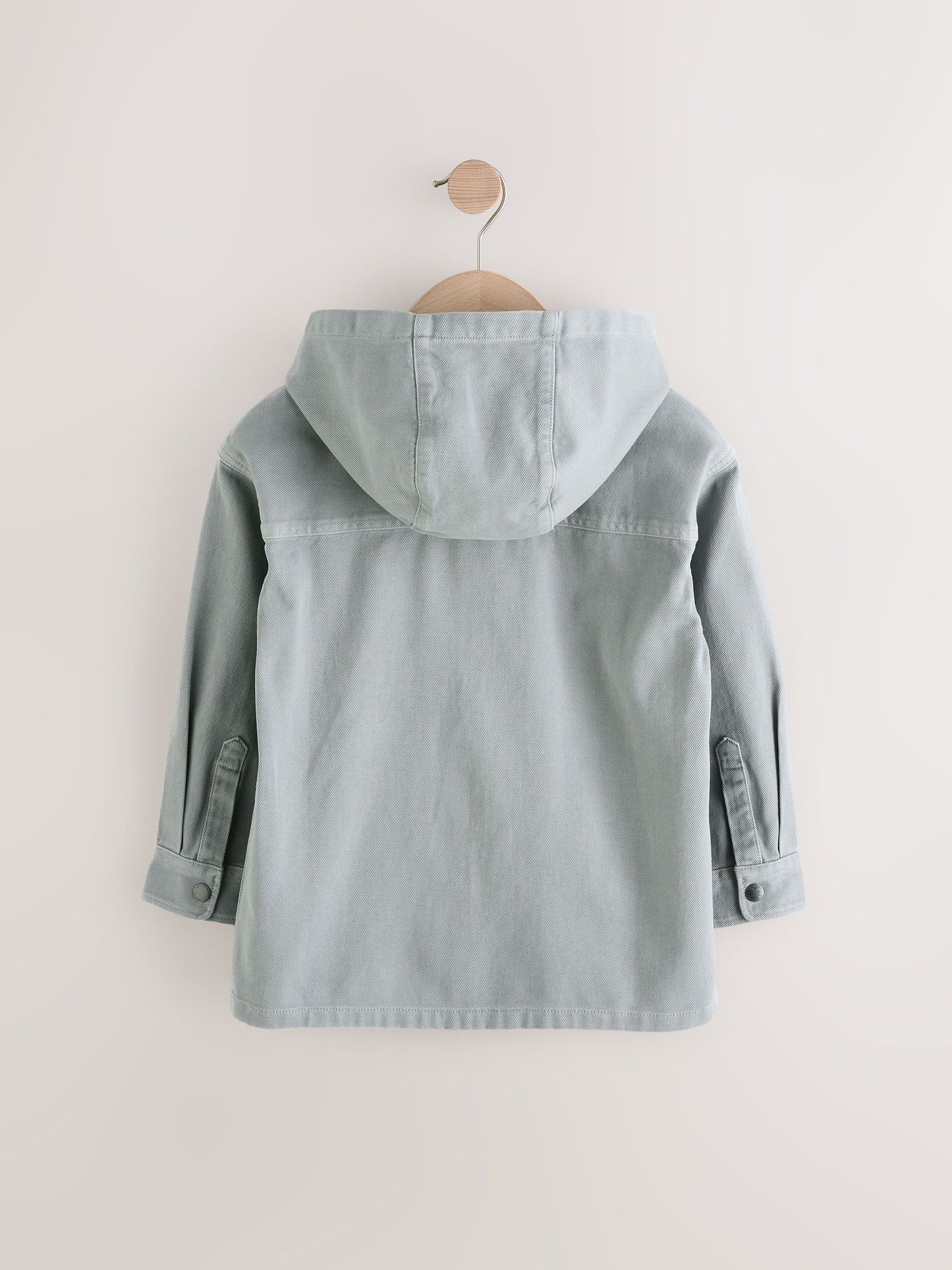 Grey Denim Overshirt 100% Cotton Zip Through Hoodie (3-16yrs)