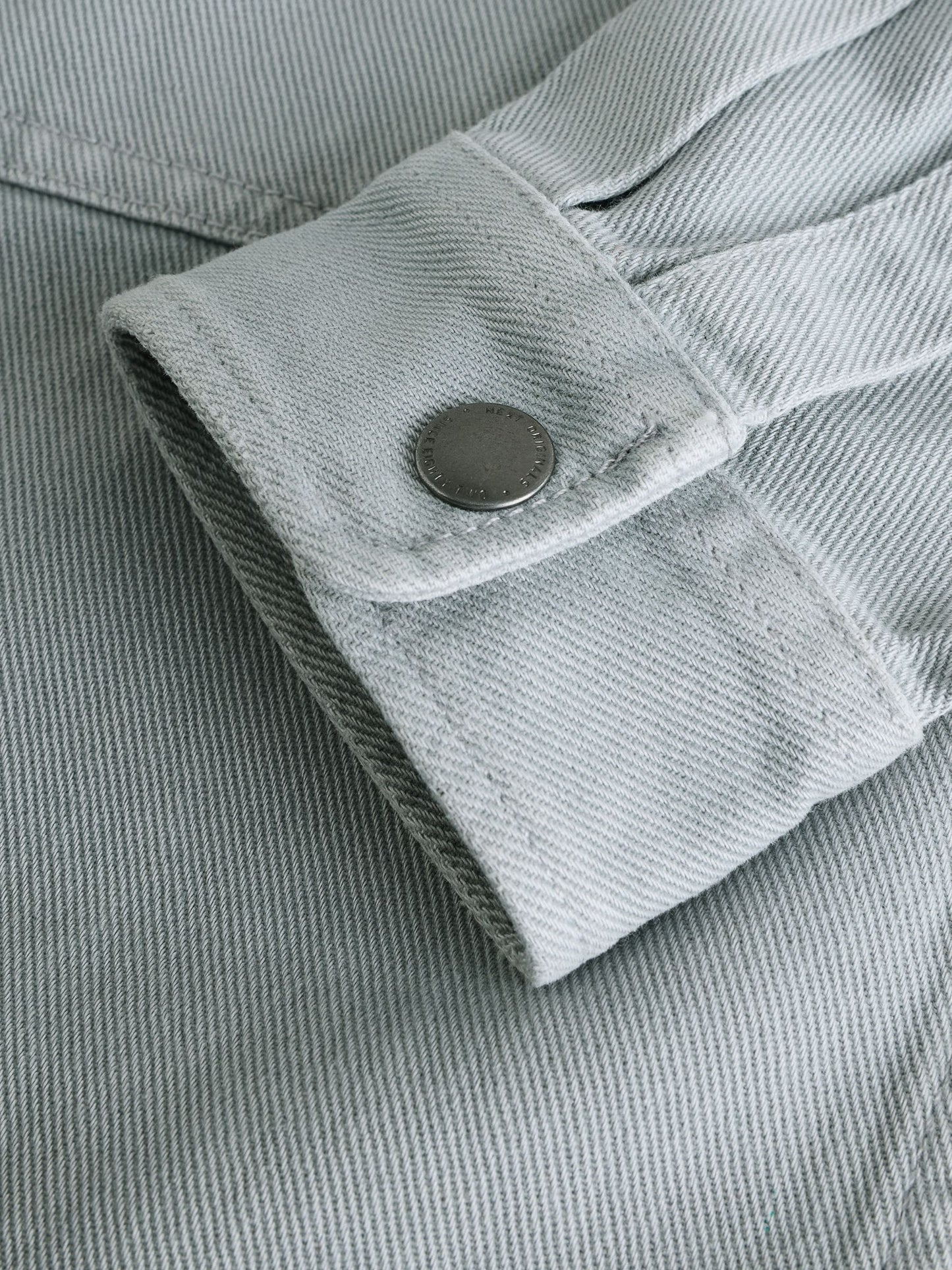 Grey Denim Overshirt 100% Cotton Zip Through Hoodie (3-16yrs)