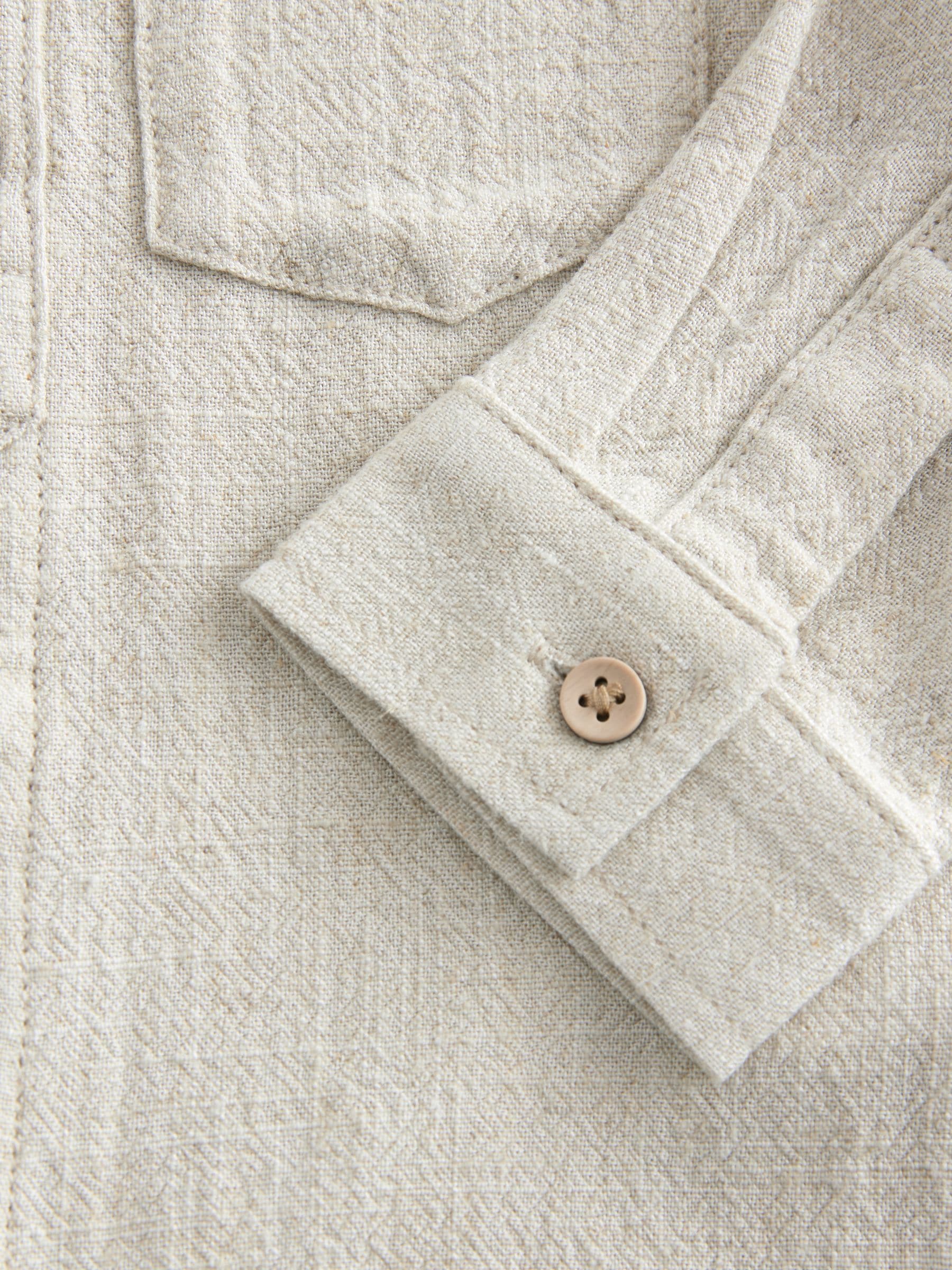 Dsiney Kidz - Neutral Grandad Collar Linen Mix Shirt (3mths-7yrs) image 8
