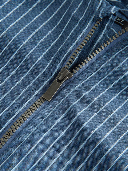 Blue Stripe Zip Through Hoodie (3mths-7yrs)