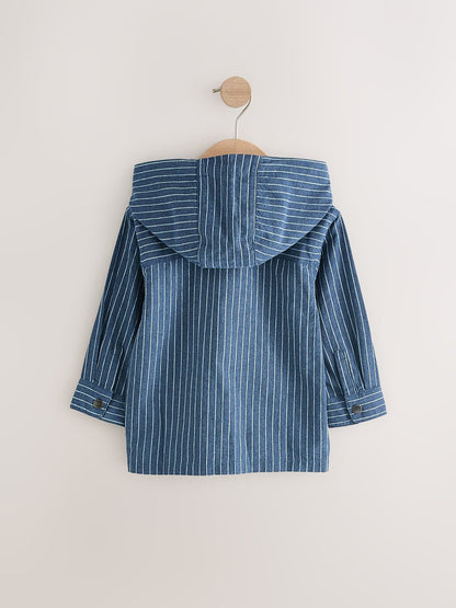 Blue Stripe Zip Through Hoodie (3mths-7yrs)