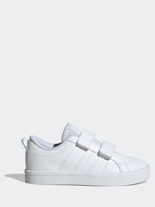 adidas White Hook and Loop VS Pace 2.0 Kids Trainers image 1