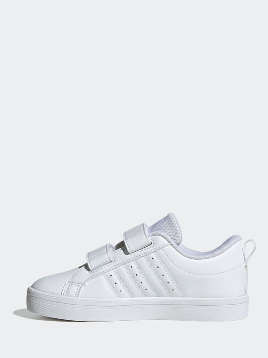 adidas White Hook and Loop VS Pace 2.0 Kids Trainers image 2