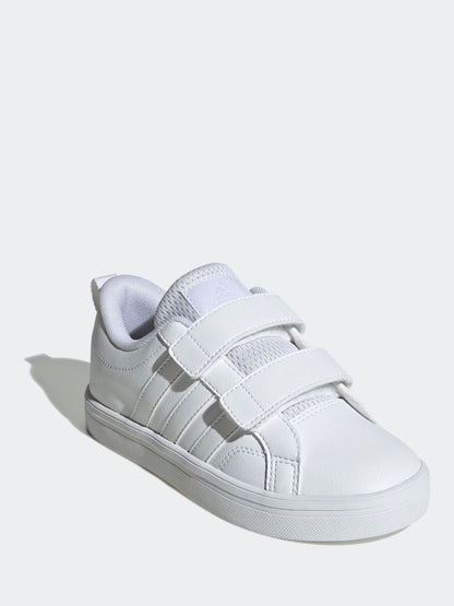 adidas White Hook and Loop VS Pace 2.0 Kids Trainers image 3