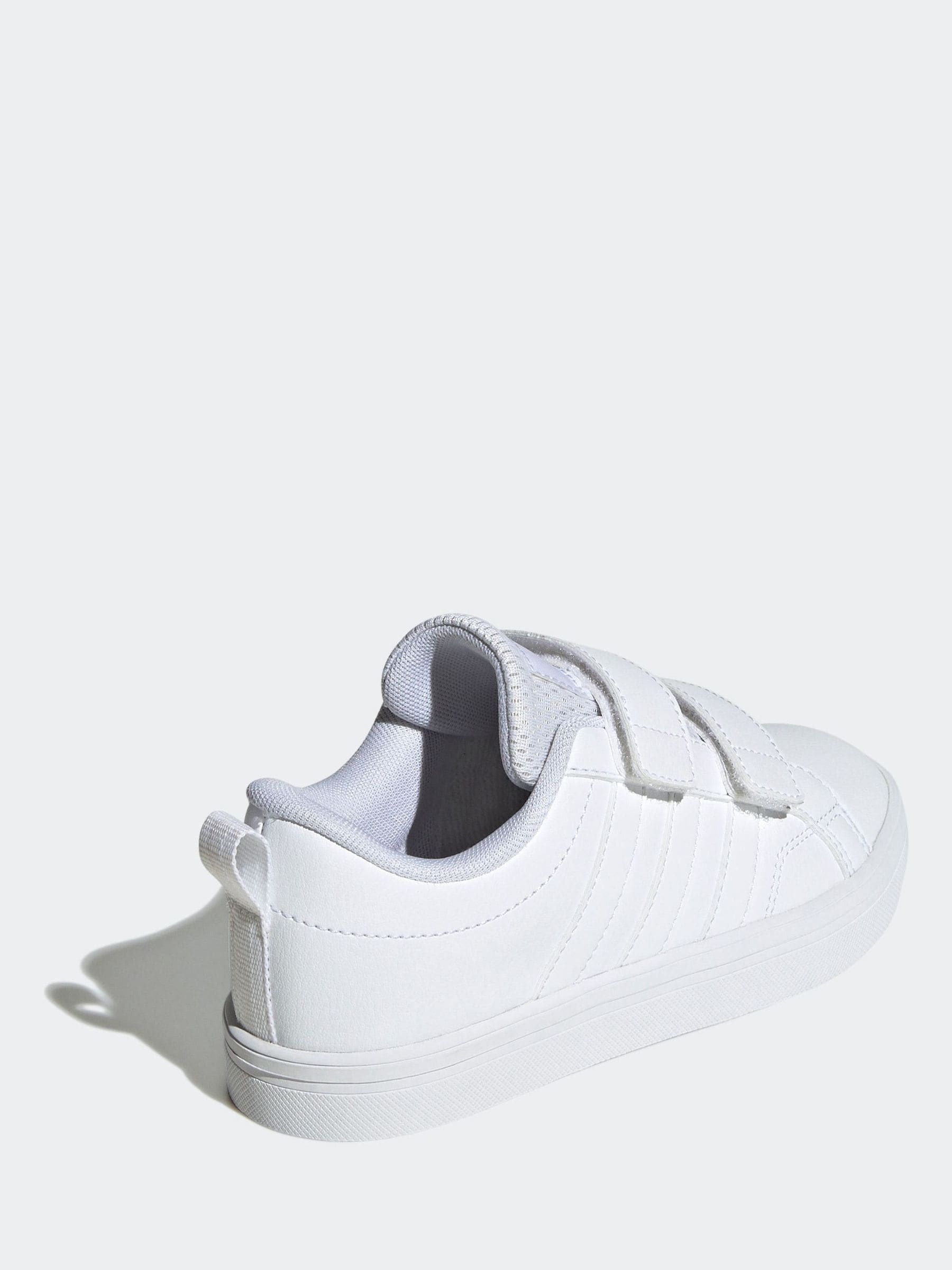 adidas White Hook and Loop VS Pace 2.0 Kids Trainers image 4
