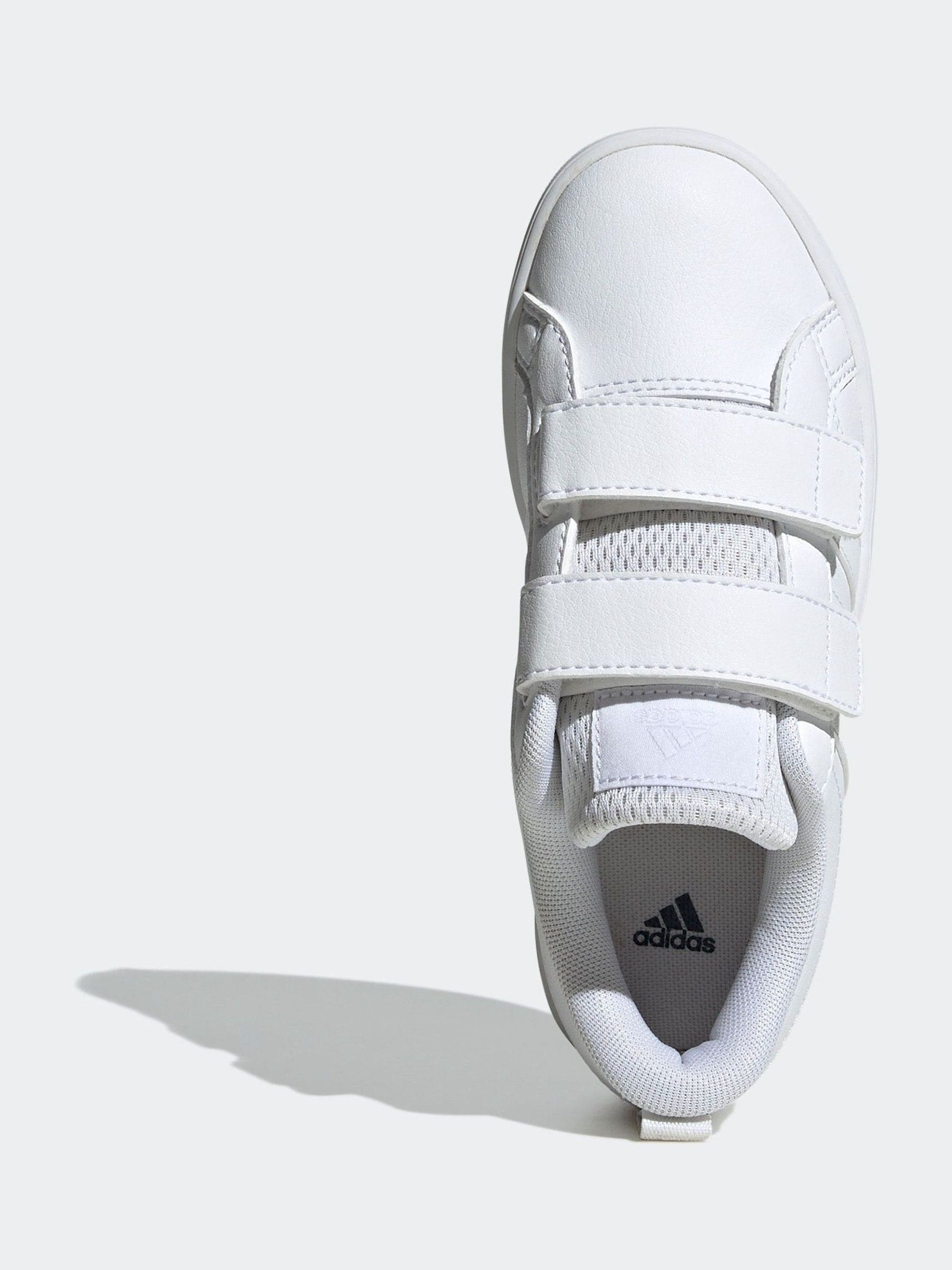 adidas White Hook and Loop VS Pace 2.0 Kids Trainers image 5
