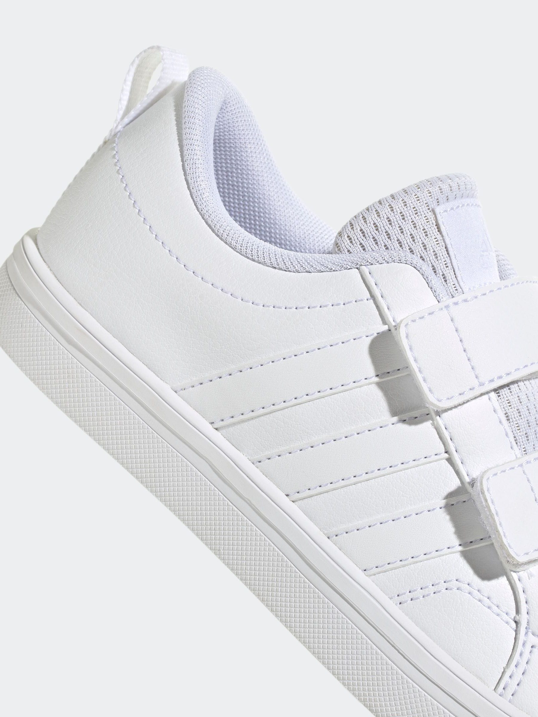 adidas White Hook and Loop VS Pace 2.0 Kids Trainers image 7