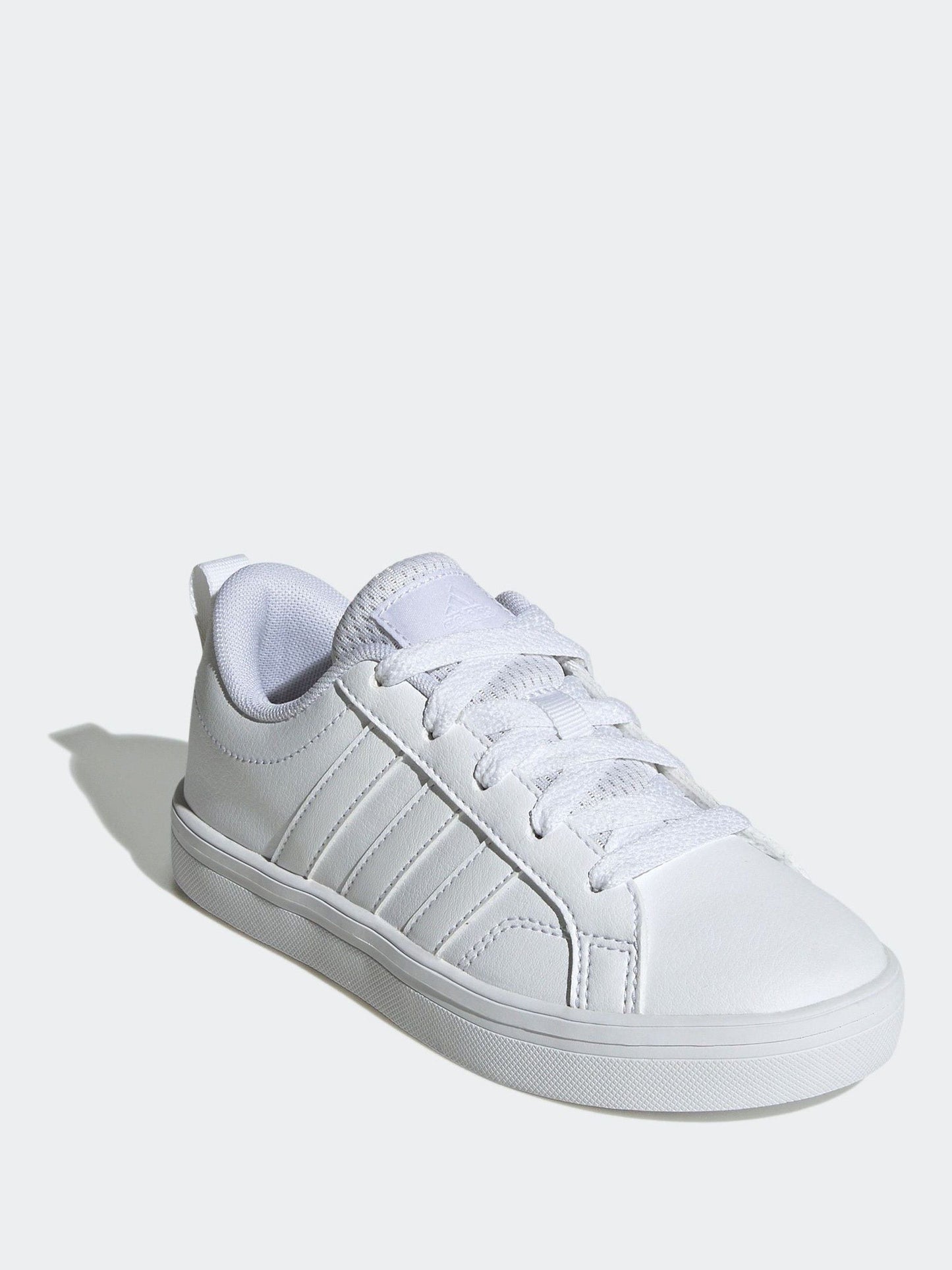 adidas White Lace Up VS Pace 2.0 Kids Trainers image 3