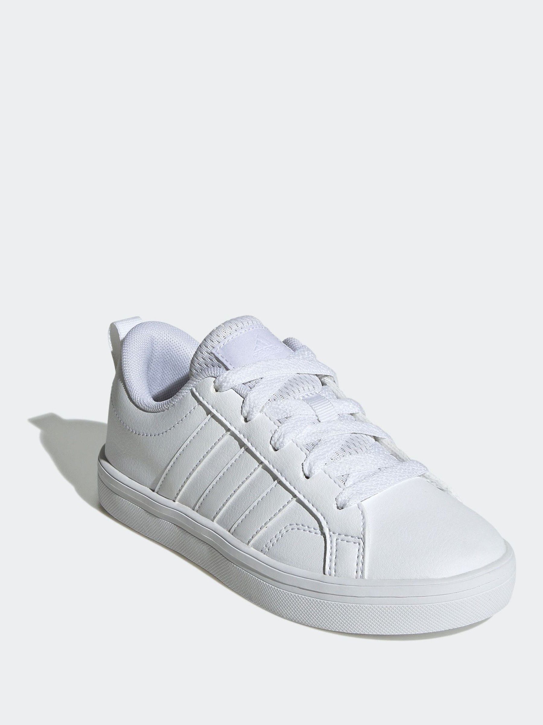 adidas White Lace Up VS Pace 2.0 Kids Trainers image 3