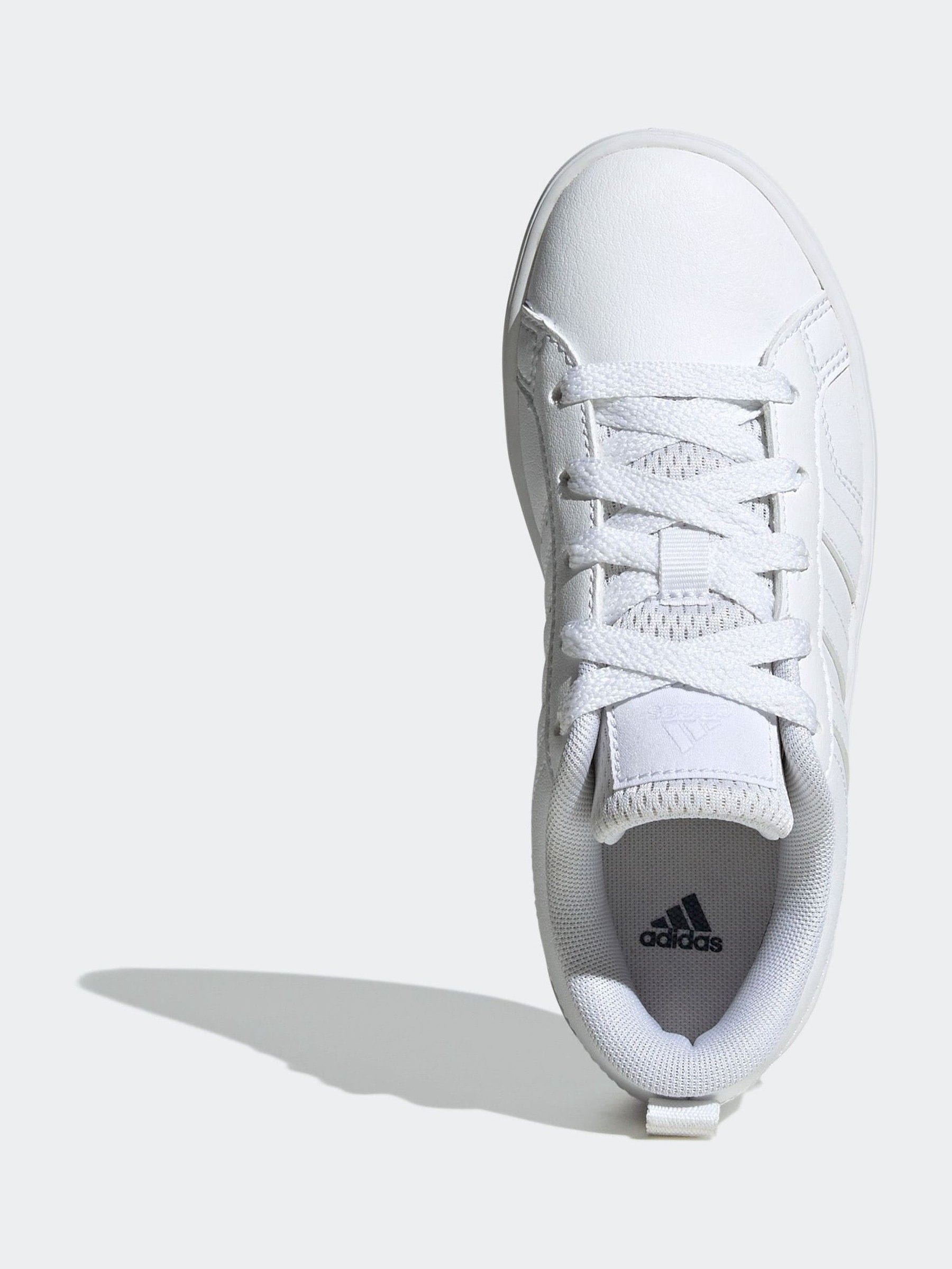 adidas White Lace Up VS Pace 2.0 Kids Trainers image 5