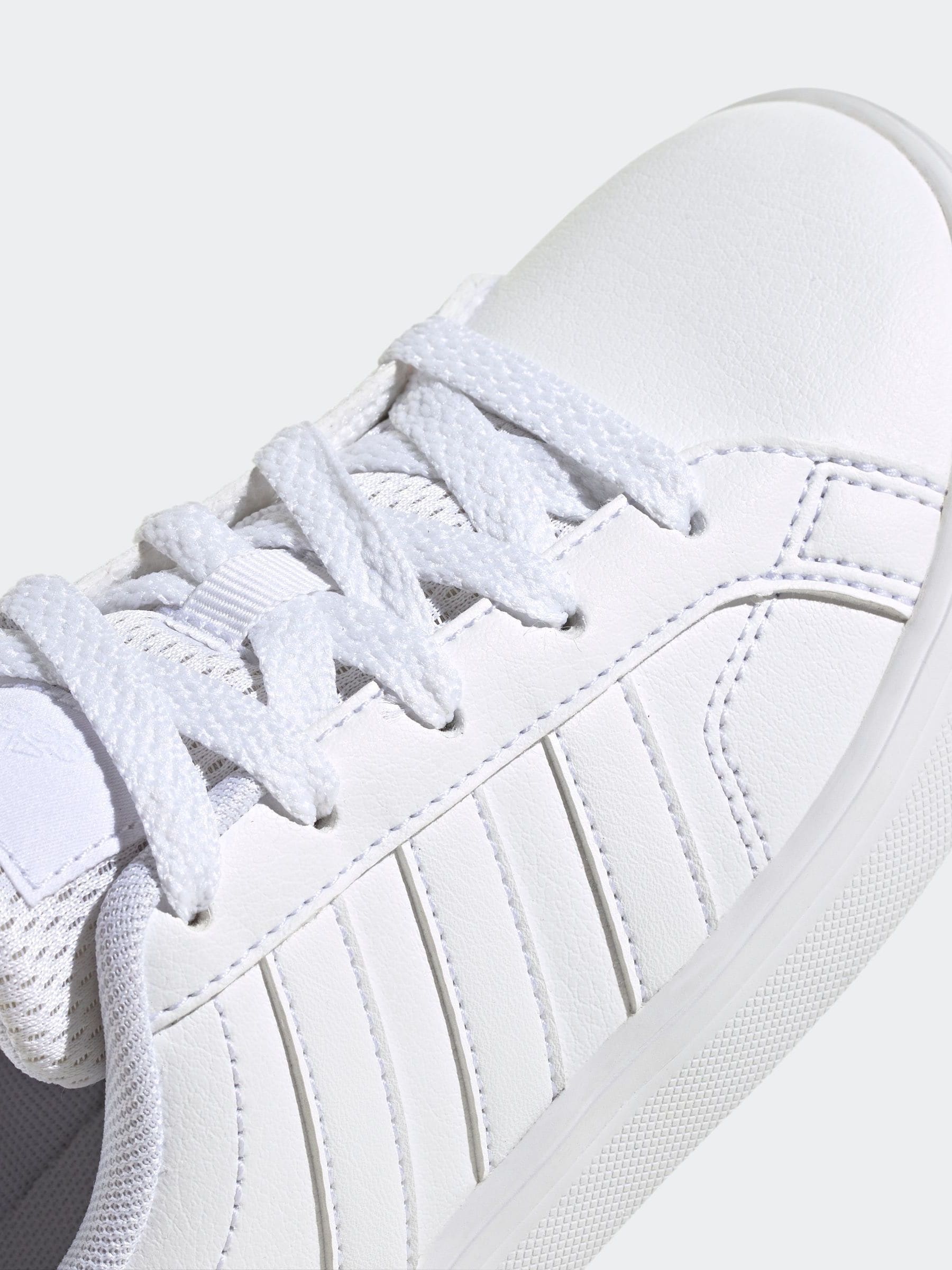 adidas White Lace Up VS Pace 2.0 Kids Trainers image 7