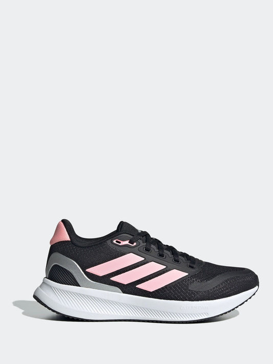 adidas Black/Pink Runfalcon 5 Lace Running Junior Trainers image 1