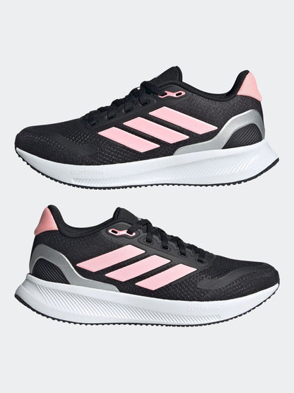 adidas Black/Pink Runfalcon 5 Lace Running Junior Trainers image 5