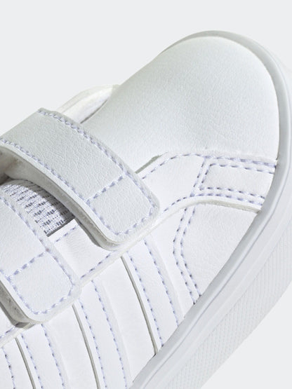 adidas White VS Pace 2.0 Hook and Loop Infant Trainers image 8