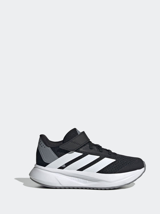 adidas Black/White Duramo SL Hook and Loop Running Kids Trainers image 1