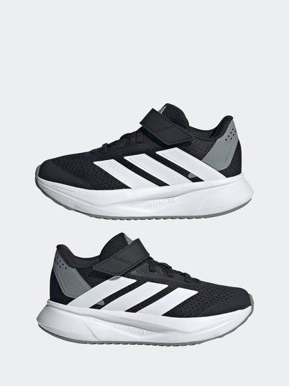 adidas Black/White Duramo SL Hook and Loop Running Kids Trainers image 5