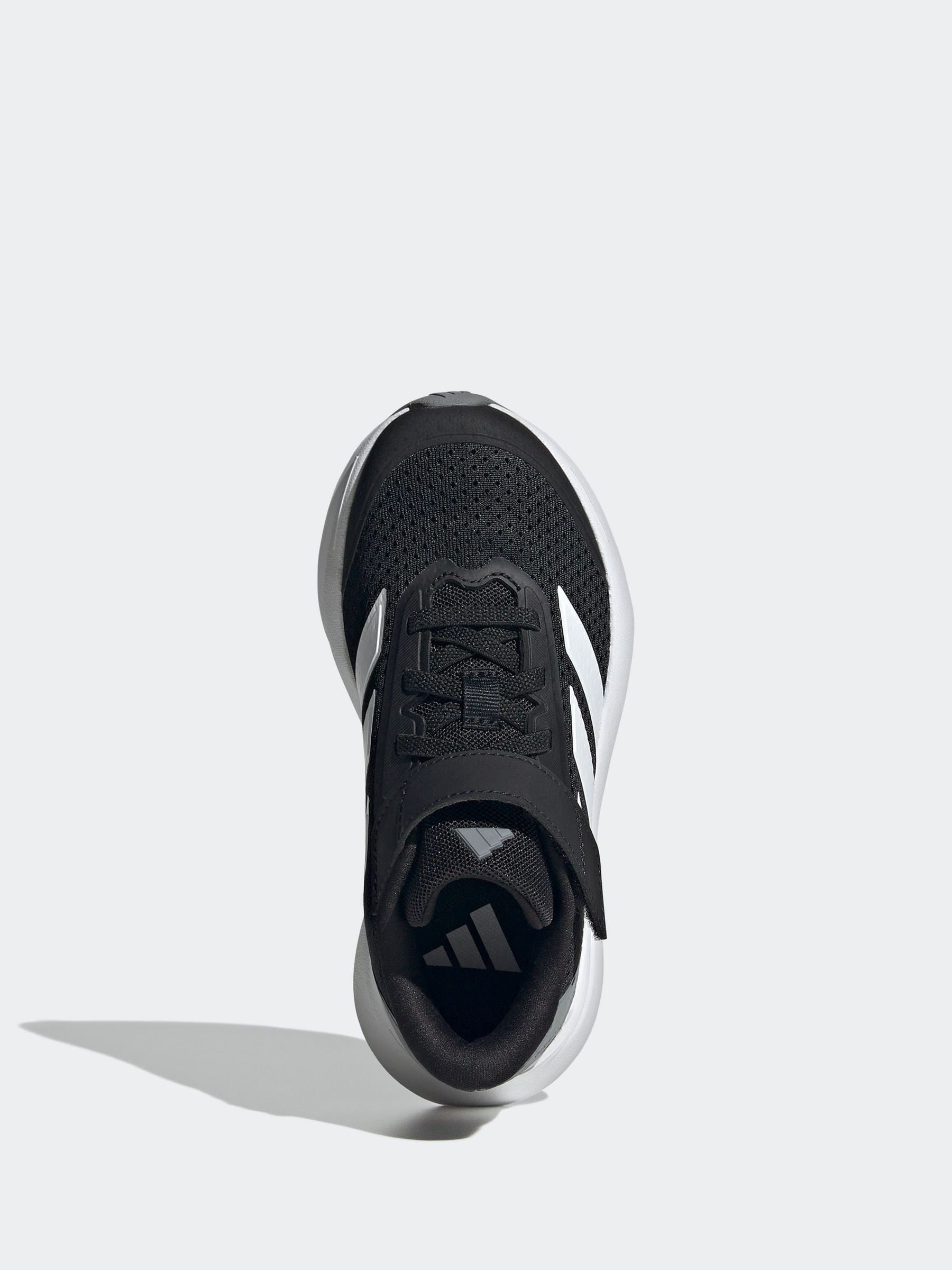 adidas Black/White Duramo SL Hook and Loop Running Kids Trainers image 7
