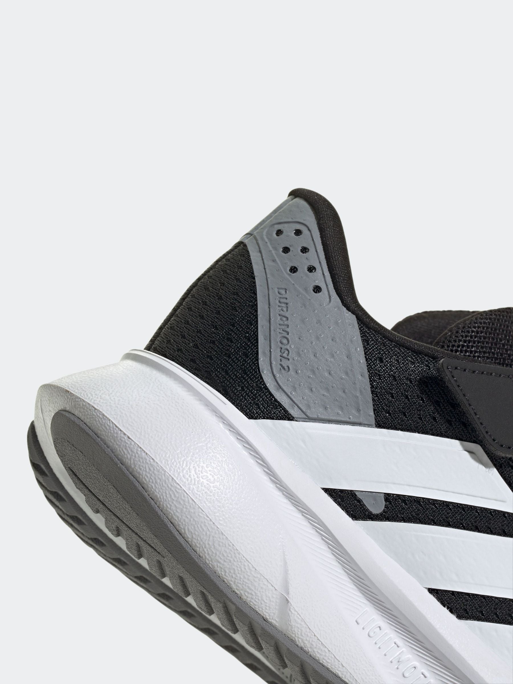 adidas Black/White Duramo SL Hook and Loop Running Kids Trainers image 8