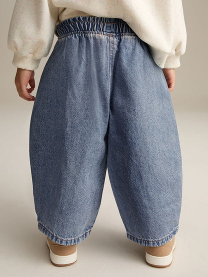 Dsiney Kidz - Mid Blue Denim Barrel 100% Cotton Jeans (3mths-7yrs) image 3