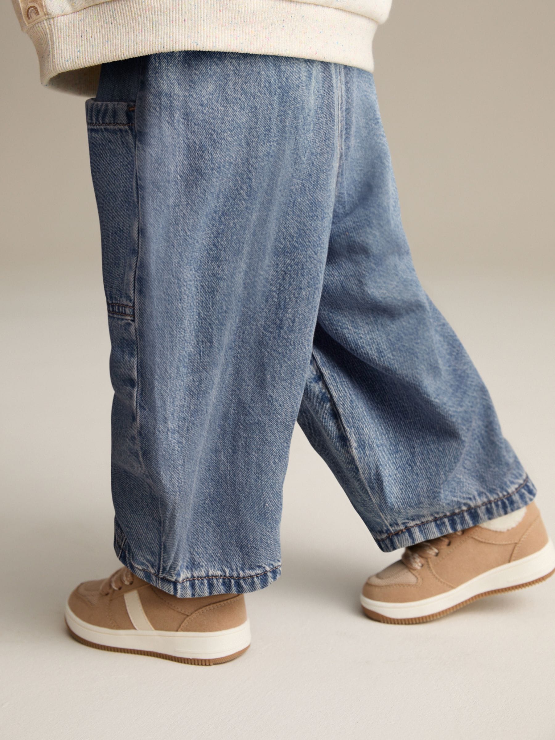 Dsiney Kidz - Mid Blue Denim Barrel 100% Cotton Jeans (3mths-7yrs) image 4