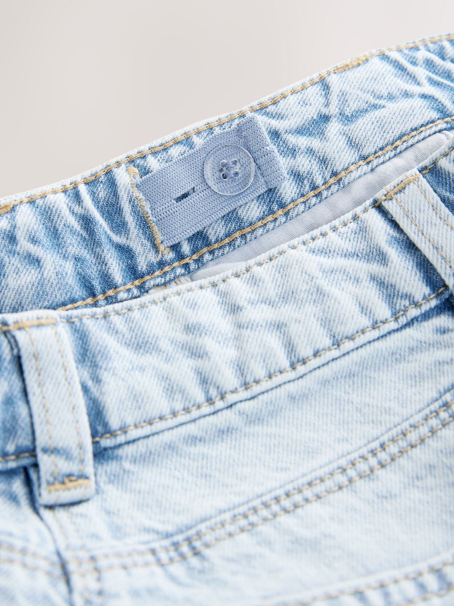 Dsiney Kidz - Light Blue 100% Cotton Frayed Edge Distressed Shorts (3-16yrs) image 8