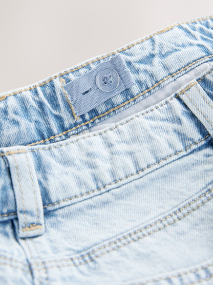 Dsiney Kidz - Light Blue 100% Cotton Frayed Edge Distressed Shorts (3-16yrs) image 8
