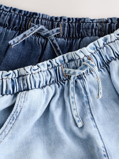 Dsiney Kidz - Mid Blue Denim Shorts 2 Pack (3-16yrs) image 5
