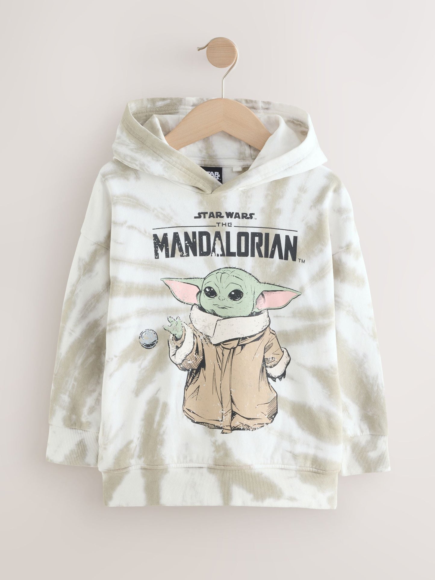 Stone Tie Dye Grogu Mandalorian 100% Cotton Hoodie (3-16yrs)