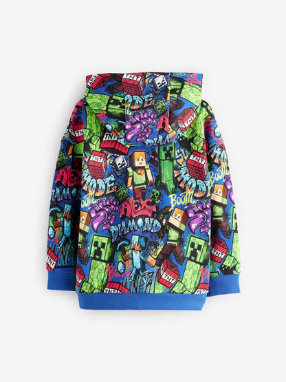 Cobalt Blue Minecraft Hoodie (3-16yrs)