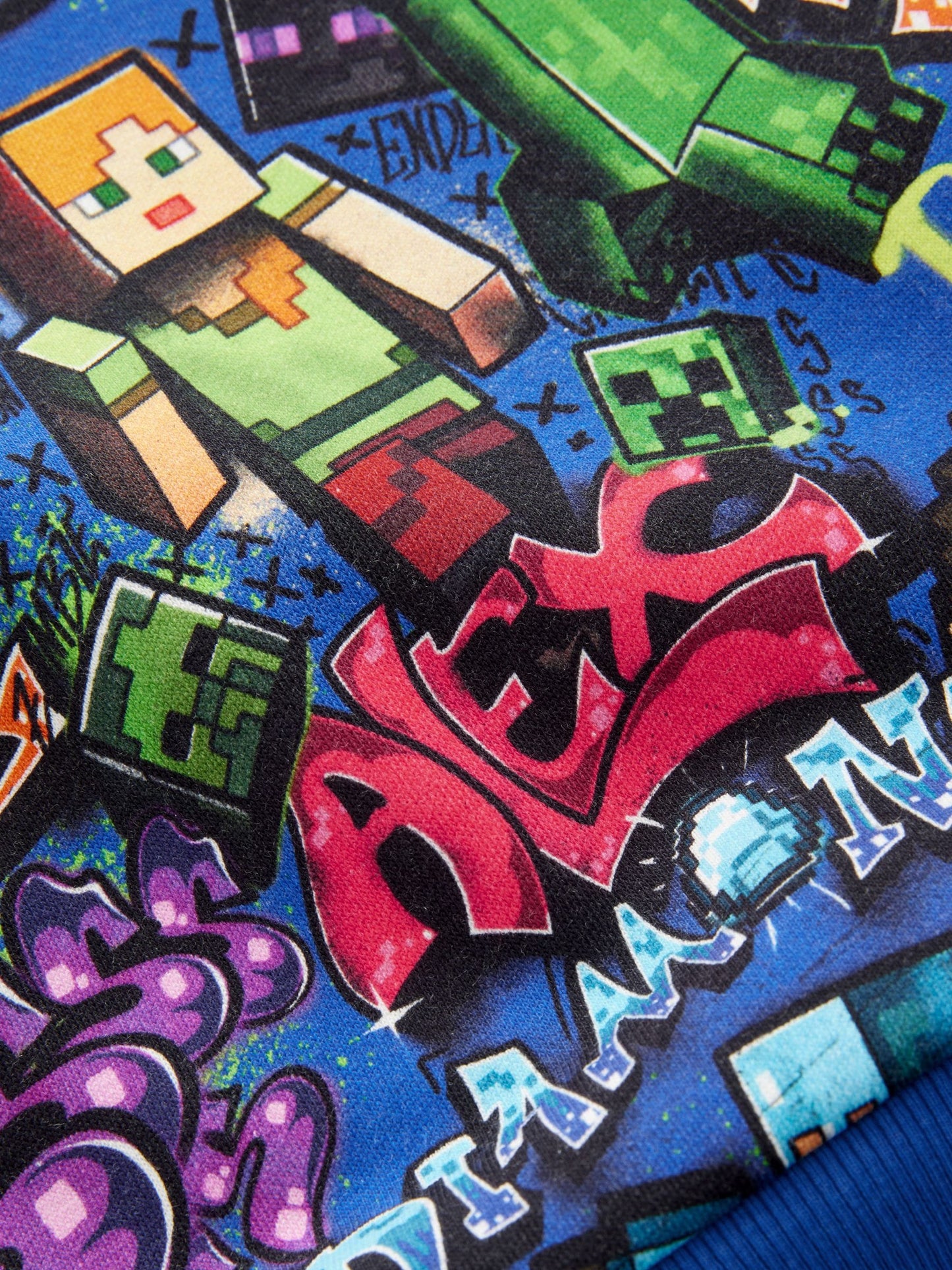 Cobalt Blue Minecraft Hoodie (3-16yrs)