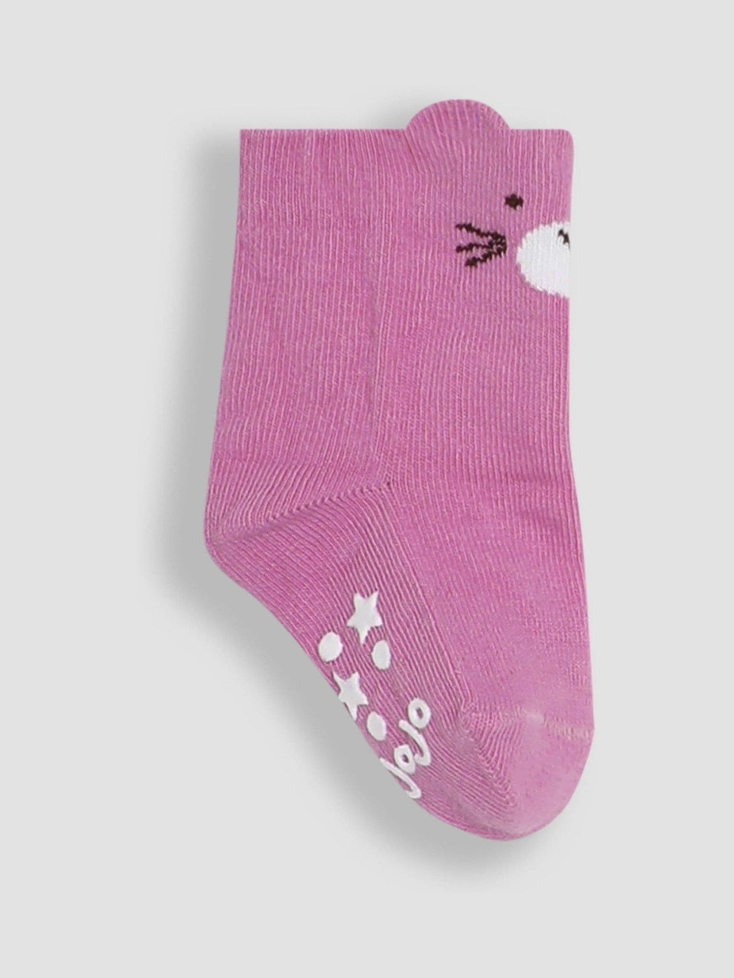 JoJo Maman Bébé Pink 3-Pack Bear Socks image 5