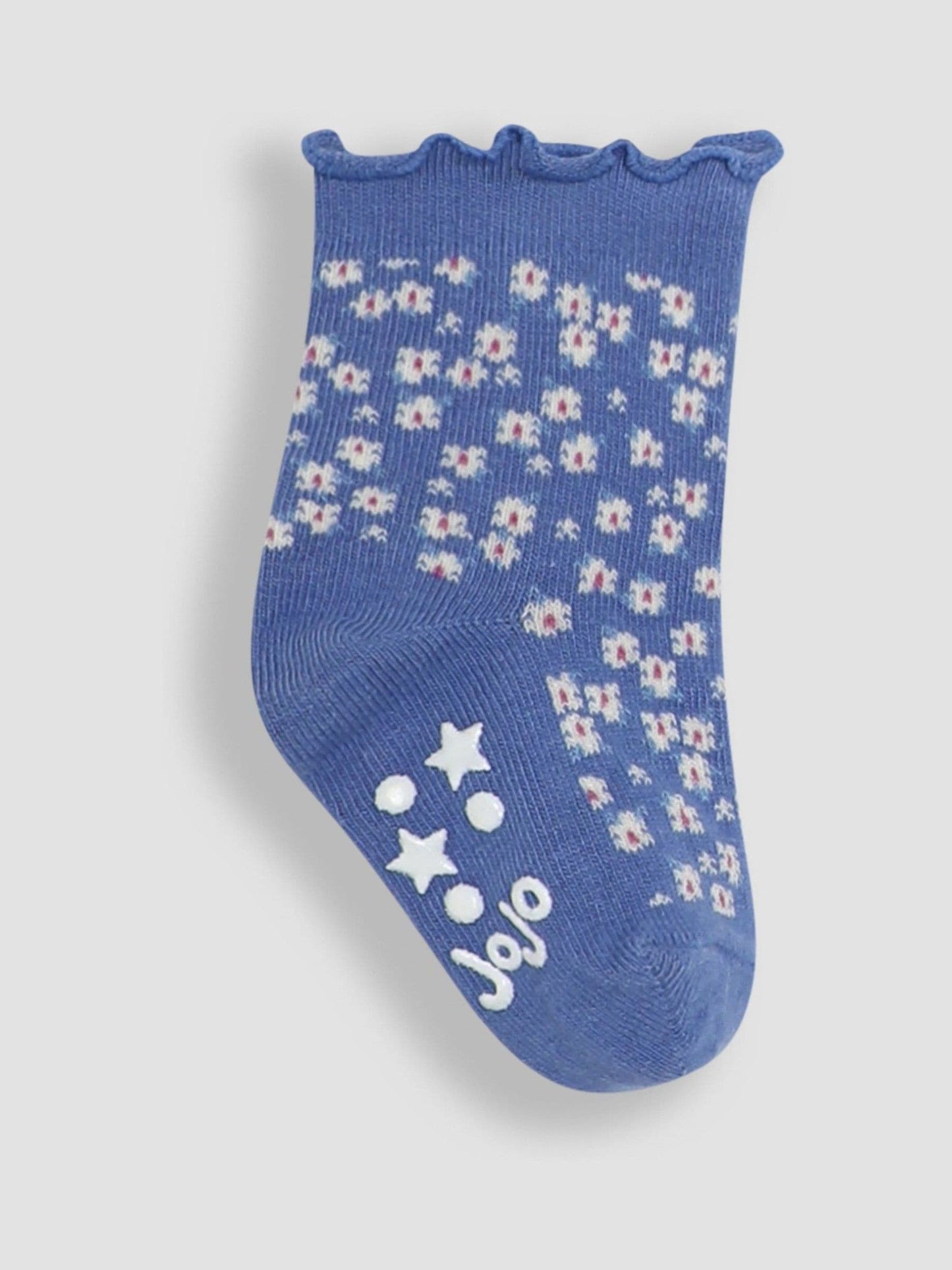 JoJo Maman Bébé Cornflower Mouse Cotton Frill Socks 3 Pack image 2
