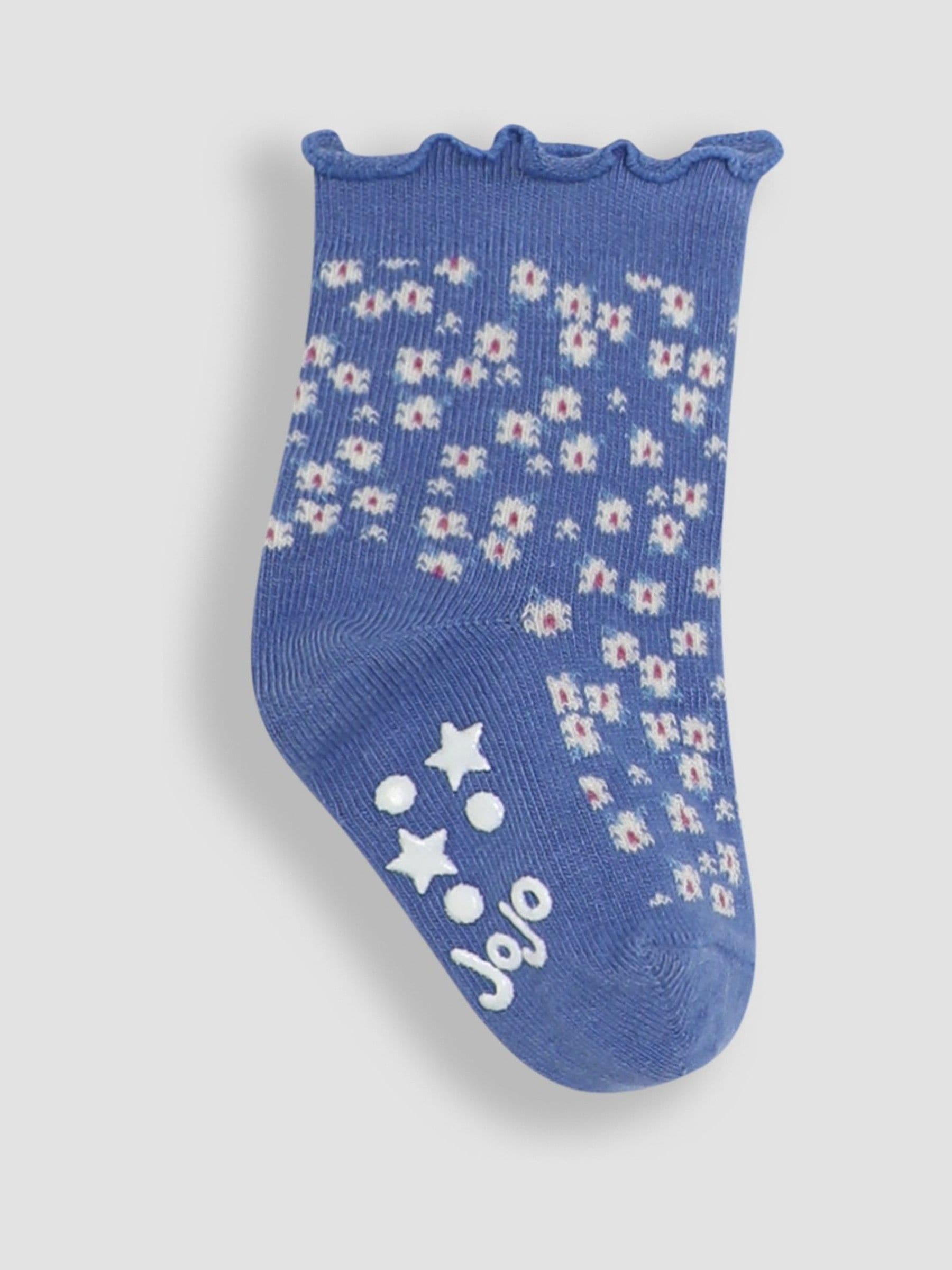 JoJo Maman Bébé Cornflower Mouse Cotton Frill Socks 3 Pack image 2