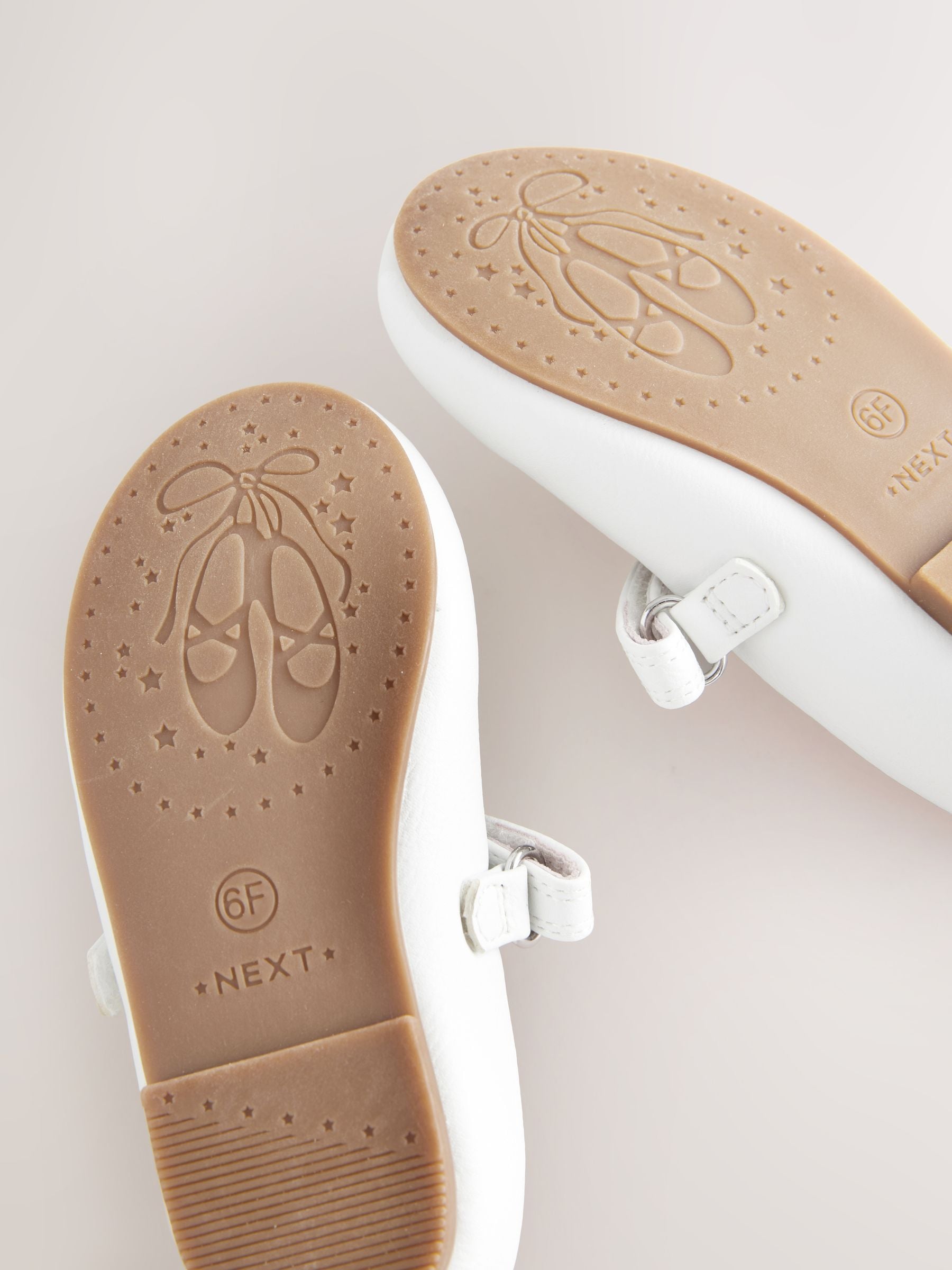 White Standard Fit (F) Mary Jane Touch Fastening Occasion Shoes image 6